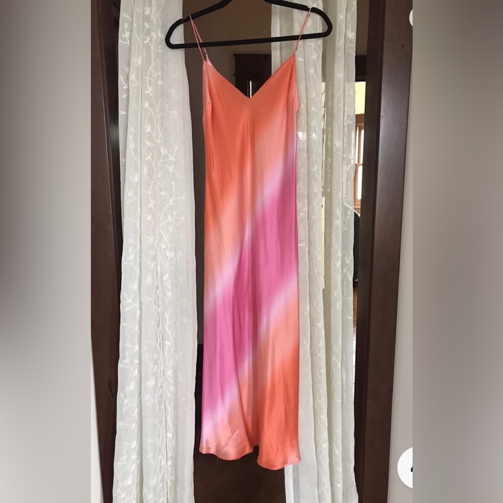 Dannijo Revolve silk slip ombré  dress m